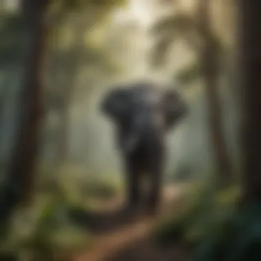 Lush Forest Landscape of Asian Elephant Habitat Lush forest landscape showcasing Asian elephant habitat