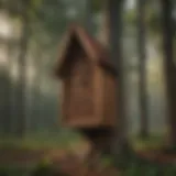 Ecologically designed bat house in a natural setting