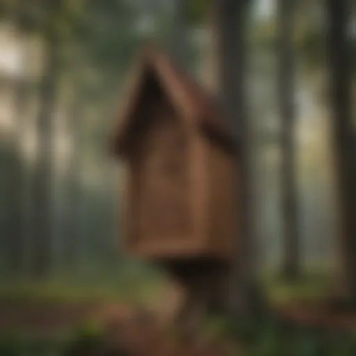 Ecologically designed bat house in a natural setting