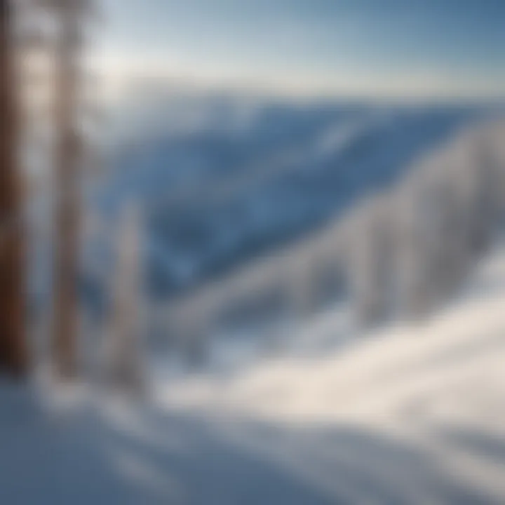 Panoramic view of Kirkwood Ski Resort showcasing the stunning snow-capped mountains