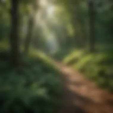 Lush greenery along Lincoln Woods Trail