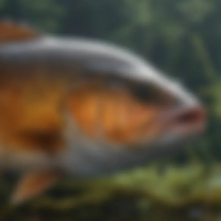 Close-up of a common fish species found in Long Lake