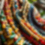 Colorful array of willow beads showcasing craftsmanship