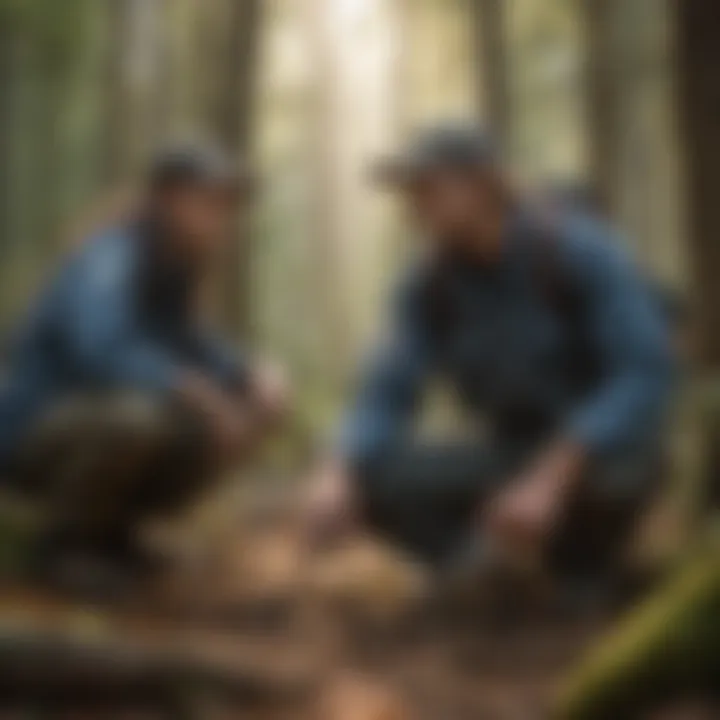 A group of volunteers engaging in a conservation project.