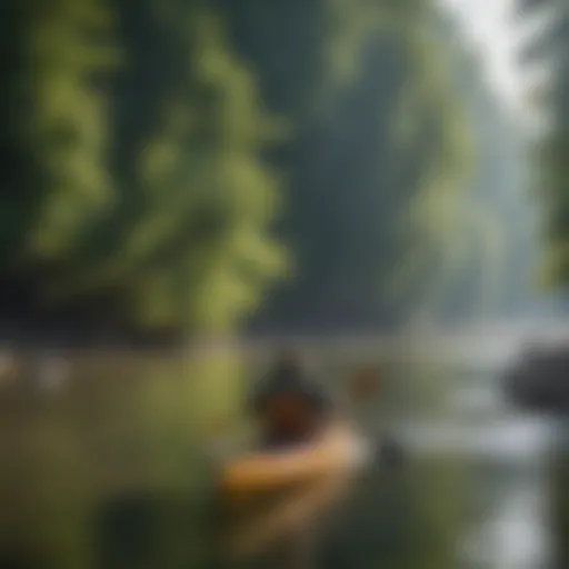 Kayaker navigating the serene waters of the Kentucky River