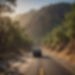 A scenic highway leading through the arid landscapes of the Southwest