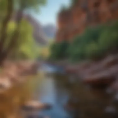 Scenic Landscape of Slide Rock State Park Breathtaking view of Slide Rock State Park
