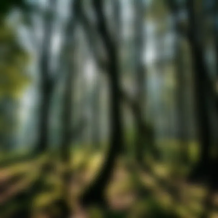 The Essence of Woodland Ecosystems A serene woodland ecosystem demonstrating ecological balance