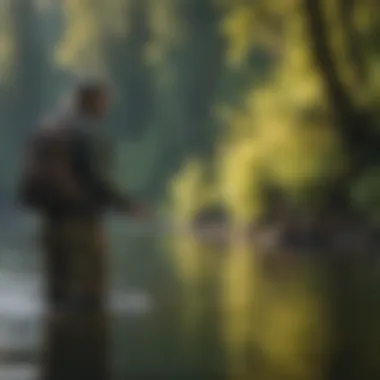 Fishing guide assisting an angler on Umpqua River