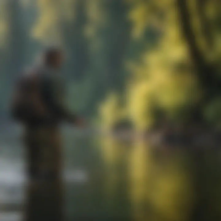 Fishing guide assisting an angler on Umpqua River