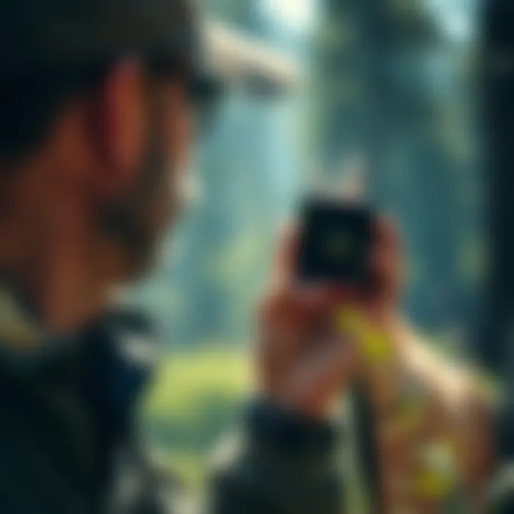 Observing Nature A close-up of a conservationist observing wildlife in their natural habitat