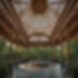 Elegant pavilion roof showcasing intricate design elements