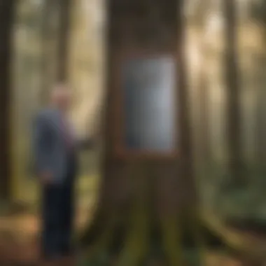A plaque commemorating a tree dedication