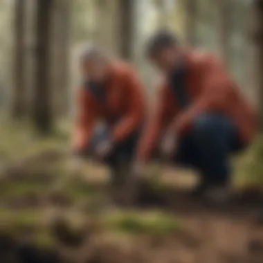 Diverse community engaging in tree planting