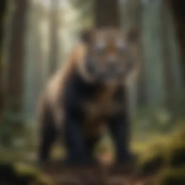 Endangered Species in Their Natural Environment An endangered species in its natural habitat, showcasing its unique features