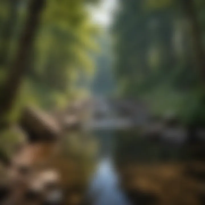 A tranquil fishing spot along the bank of Rock Creek