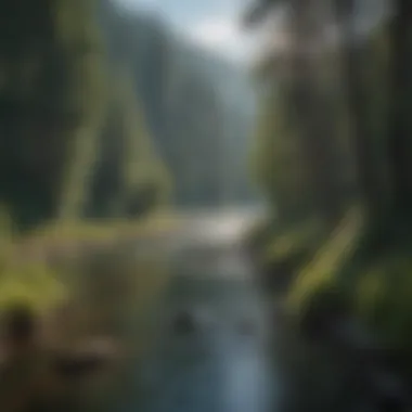 A serene view of the Rogue River winding through the forest