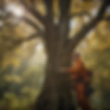 Professional Assessment: Ensuring Tree Longevity An expert arborist assessing a tree's condition