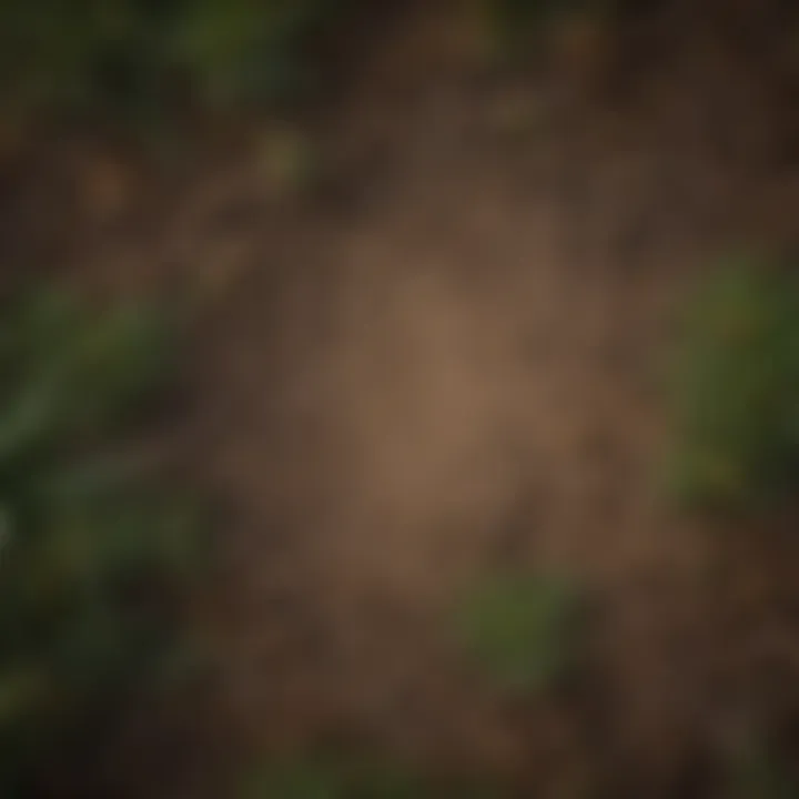 Close-up of pine needles on the ground affecting soil conditions