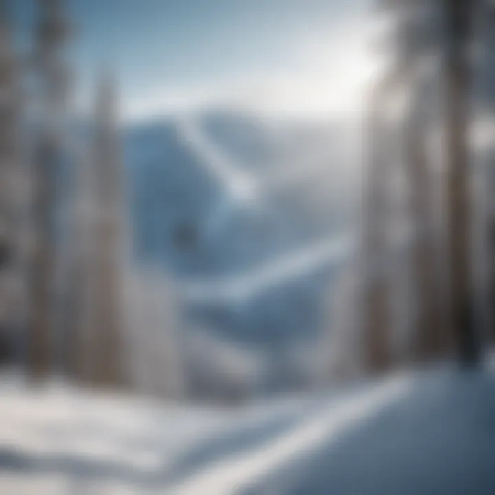 A breathtaking view of Snowbowl ski slopes during winter