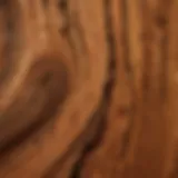 Close-up of western red cedar wood grain