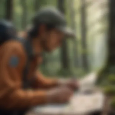 Planning Your Appalachian Adventure A hiker contemplating their journey with a map in hand