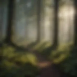 A lush forest habitat showcasing diverse wildlife.