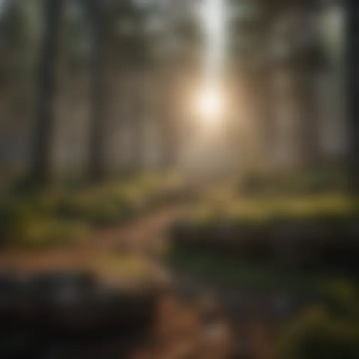 A forest landscape showcasing sustainable management techniques.