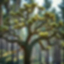 A beautifully pollarded tree showcasing its unique structure