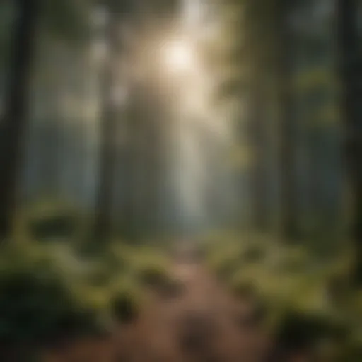 Diverse forest ecosystem teeming with life