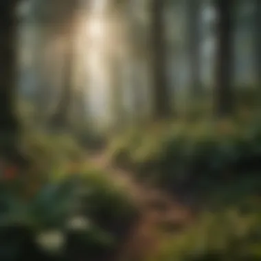 Diverse Flora in a Healthy Ecosystem A lush forest with diverse plant species