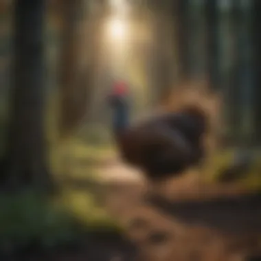 Conservation efforts for wild turkeys in a forest setting