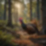 Wild turkey in its natural habitat showcasing a forest ecosystem