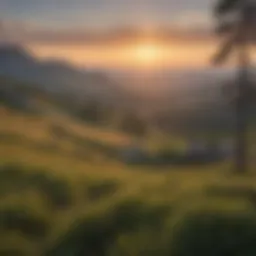 Scenic view of the Black Hills at sunrise