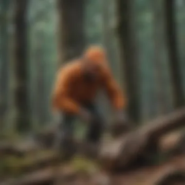 An overview of tree shearing techniques being applied in a woodland environment