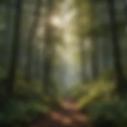 An overview of a lush forest landscape demonstrating the importance of preservation.