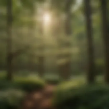 Dogwood's Role in Forest Ecosystems Ecological benefits of dogwood trees depicted in a vibrant forest ecosystem