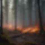 A serene forest landscape highlighting the importance of fire safety measures.