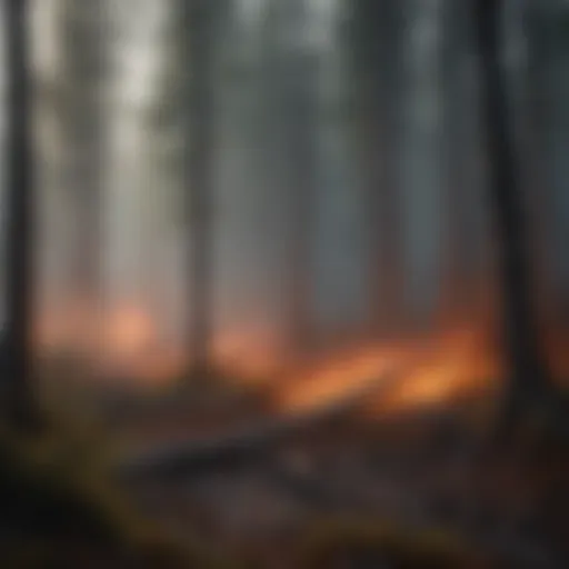 A serene forest landscape highlighting the importance of fire safety measures.