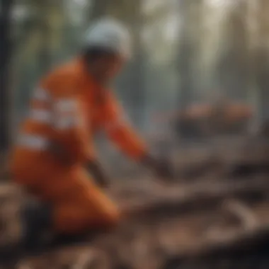 Fire watch personnel monitoring a construction site