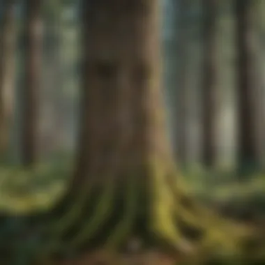Diversity of Tree Species in Forest Ecosystems Lush forest landscape showcasing diverse tree species