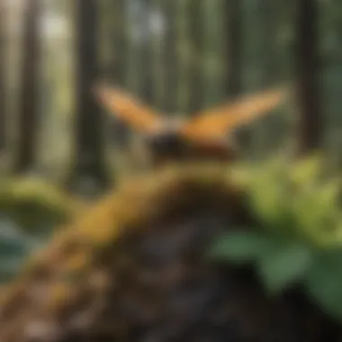 Ecological Benefits of Pollinator Partnerships A diagram illustrating the ecological benefits of pollinators in maintaining forest biodiversity.