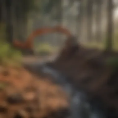 Erosion Control in Forestry Rehabilitation Challenges in forestry rehabilitation, depicting erosion control measures