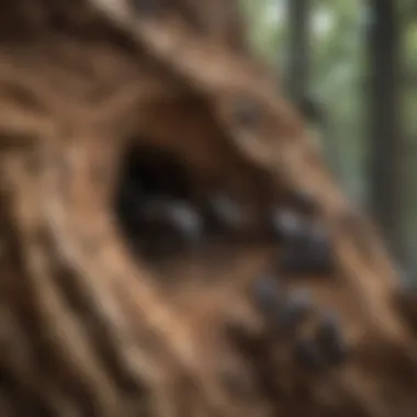 Nesting Habits of Carpenter Ants Nesting structures of carpenter ants