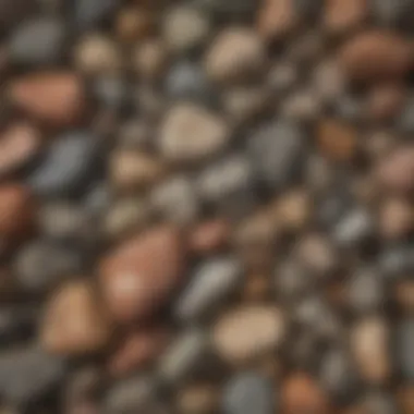 A close-up view of various types of rock materials used in forestry projects.