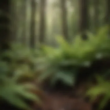 Biodiversity Supported by Ferns Diverse forest floor habitat featuring various fern species