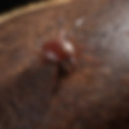 Close-up of a tick on skin