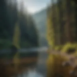 Trout fishing in a serene Washington lake during the peak season