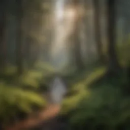 A tranquil wilderness landscape showcasing untouched nature