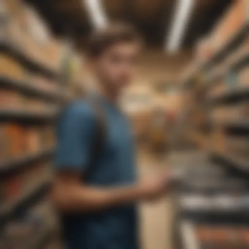 Teenager working at a local store